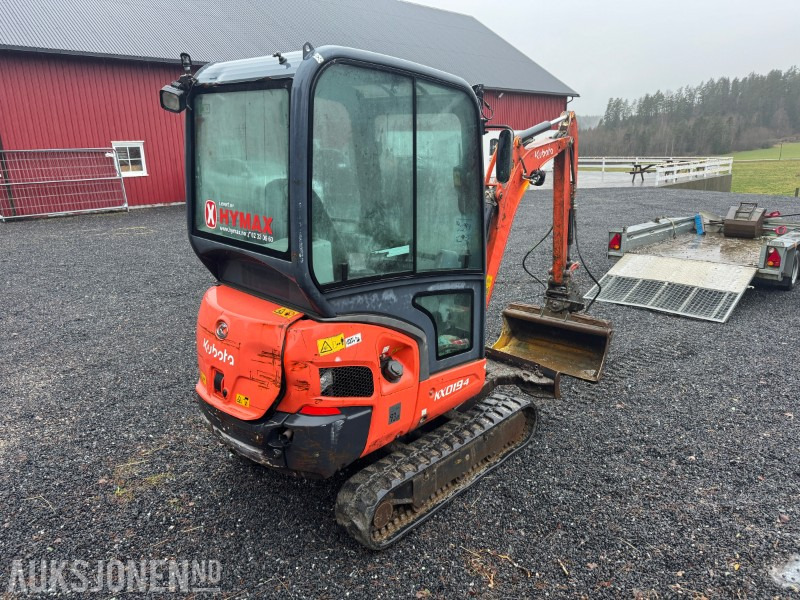 2013 Kubota KX019-4 minigraver m/ Ifor Williams GX maskinhenger - Miniexcavadora: foto 5 2013 Kubota KX019-4 minigraver m/ Ifor Williams GX maskinhenger - Miniexcavadora: foto 5