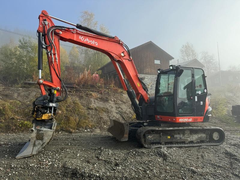 2018 Kubota KX080-4 ROTOTILT, 2 SKUFFER, SENTRALSMØRING - Excavadora: foto 1 2018 Kubota KX080-4 ROTOTILT, 2 SKUFFER, SENTRALSMØRING - Excavadora: foto 1