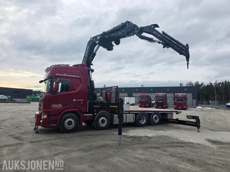 2019 Scania R-serie 580 kranbil / EURO 6 / Topp utstyrt / servicehistorikk / HIAB-kran 858, 80 Tm / Nylig EU - Camión grúa: foto 1 2019 Scania R-serie 580 kranbil / EURO 6 / Topp utstyrt / servicehistorikk / HIAB-kran 858, 80 Tm / Nylig EU - Camión grúa: foto 1