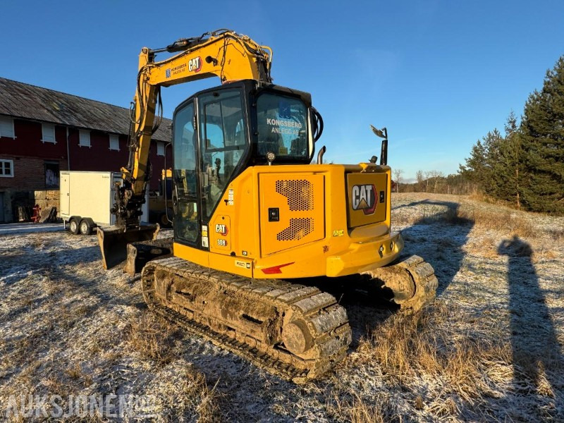 2022 Cat 308CR gravemaskin med gummipads / OilQuick / Engcon tiltrotator / 3 stk skuffer / 1334 timer - Excavadora: foto 3 2022 Cat 308CR gravemaskin med gummipads / OilQuick / Engcon tiltrotator / 3 stk skuffer / 1334 timer - Excavadora: foto 3