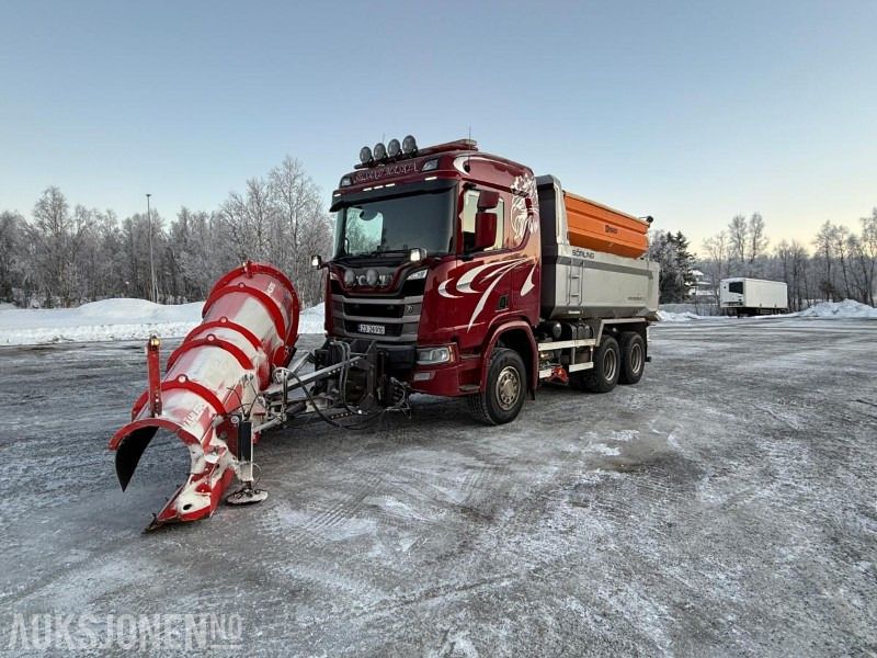 2022 Scania R540 6X4 Komplett brøyterigget tippbil - Rasco spreder - Mahlers - Skjær - 200.000KM - Volquete camión: foto 1 2022 Scania R540 6X4 Komplett brøyterigget tippbil - Rasco spreder - Mahlers - Skjær - 200.000KM - Volquete camión: foto 1