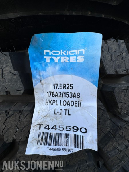 2023 Nokian Vinterdekk til hjullaster - 4 stk - Seipet - 17.5R25 med felg - Ubrukt - Implemento para Maquinaria de construcción: foto 5 2023 Nokian Vinterdekk til hjullaster - 4 stk - Seipet - 17.5R25 med felg - Ubrukt - Implemento para Maquinaria de construcción: foto 5