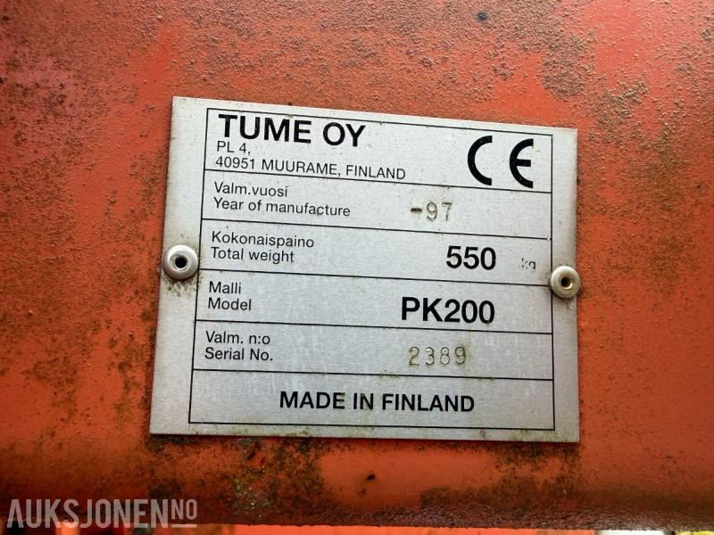 Tume PK200 – PTO-drevet vedkløyver / vedmaskin Tume PK200 – PTO-drevet vedkløyver / vedmaskin - Maquinaria agrícola: foto 5 Tume PK200 – PTO-drevet vedkløyver / vedmaskin Tume PK200 – PTO-drevet vedkløyver / vedmaskin - Maquinaria agrícola: foto 5
