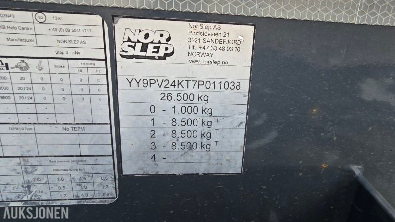 2017 Nor Slep PHV-24KTH KROK KJERRE m/TIPP - Remolque: foto 2 2017 Nor Slep PHV-24KTH KROK KJERRE m/TIPP - Remolque: foto 2