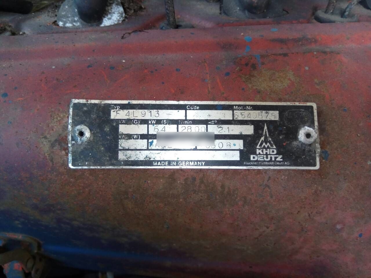 Deutz F4L913 - Motor para Camión: foto 5 Deutz F4L913 - Motor para Camión: foto 5