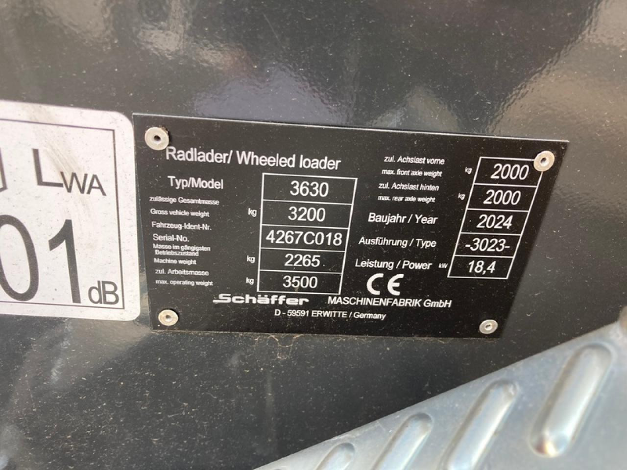Schäffer 3630 EURO-AUFNAHME 20KM/H - Cargadora de ruedas: foto 5 Schäffer 3630 EURO-AUFNAHME 20KM/H - Cargadora de ruedas: foto 5