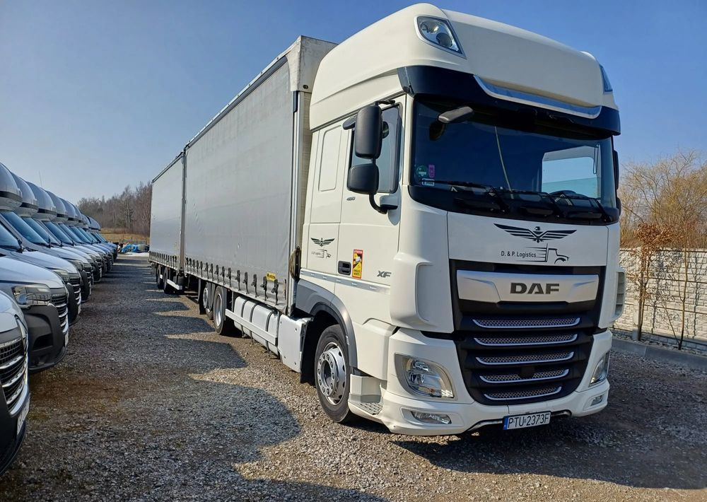 DAF XF 480 SUPER SPACE CAB / ZESTAW TANDEM PRZEJAZDOWY 120m3 - Camión lona: foto 2 DAF XF 480 SUPER SPACE CAB / ZESTAW TANDEM PRZEJAZDOWY 120m3 - Camión lona: foto 2