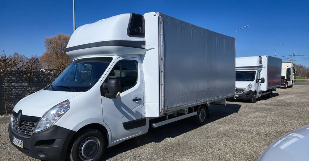Renault Master 2x +zabudowa 12 palet-reg wysokości Spanie XXL - Furgoneta con caja de lona: foto 1 Renault Master 2x +zabudowa 12 palet-reg wysokości Spanie XXL - Furgoneta con caja de lona: foto 1