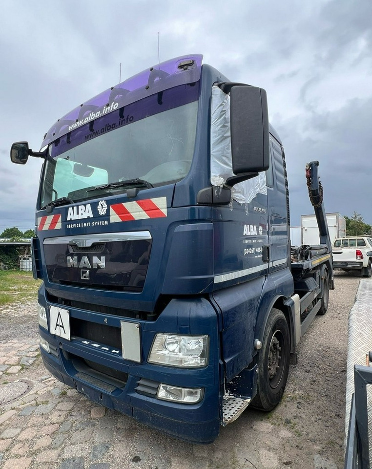 MAN Inny MAN Man TGX 18.400 Bramowiec hakowiec Meiler Model 2012 - Portacontenedor de cadenas camión: foto 1 MAN Inny MAN Man TGX 18.400 Bramowiec hakowiec Meiler Model 2012 - Portacontenedor de cadenas camión: foto 1