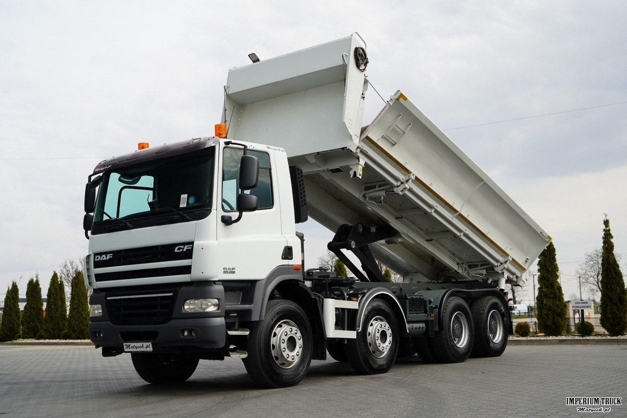 DAF CF 85.410 / 8X4 / WYWROTKA 2 STR / BORDMATIC / HYDROBURTA / SPROWADZONY - Volquete camión: foto 1 DAF CF 85.410 / 8X4 / WYWROTKA 2 STR / BORDMATIC / HYDROBURTA / SPROWADZONY - Volquete camión: foto 1