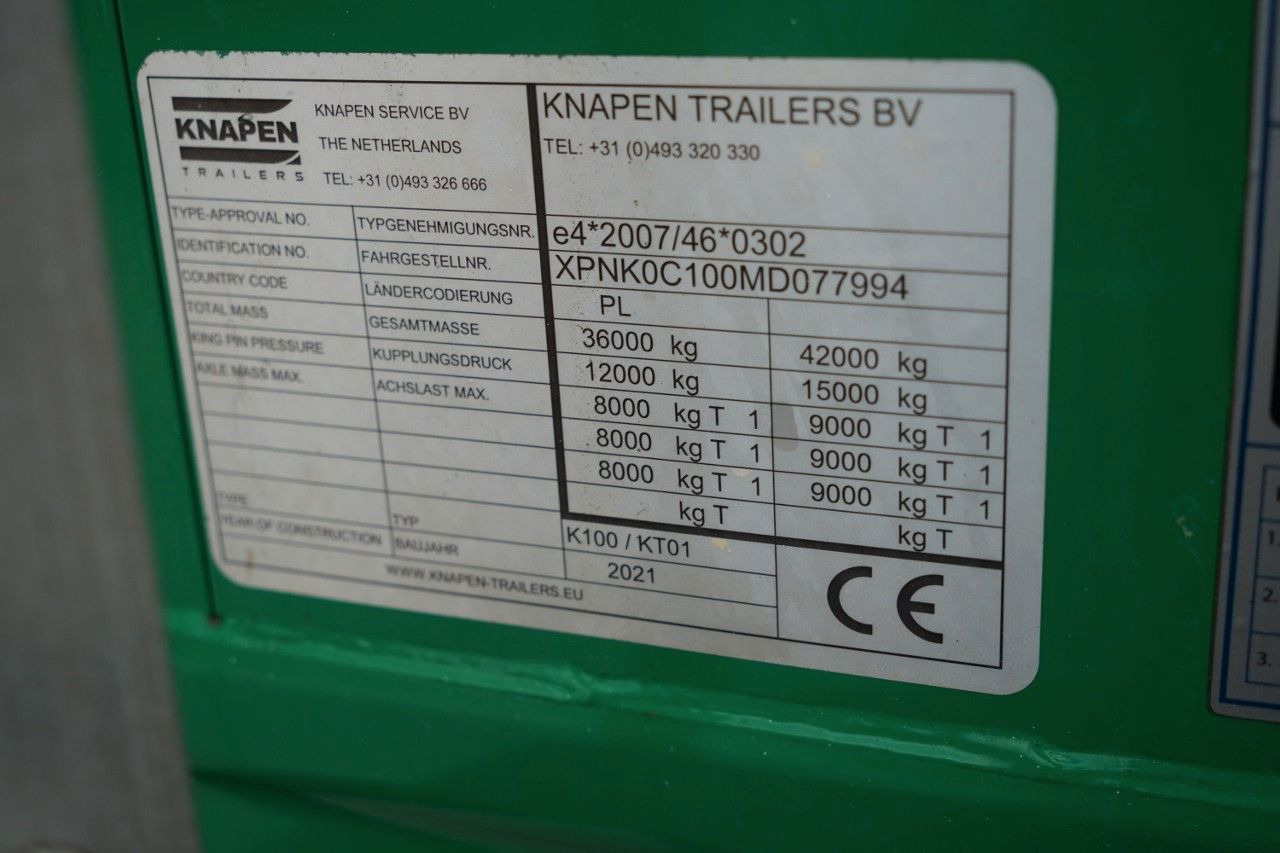 Piso movil semirremolque Knapen RUCHOMA PODŁOGA / WALKING FLOOR / 90 m3 / 2021: foto 19 Piso movil semirremolque Knapen RUCHOMA PODŁOGA / WALKING FLOOR / 90 m3 / 2021: foto 19