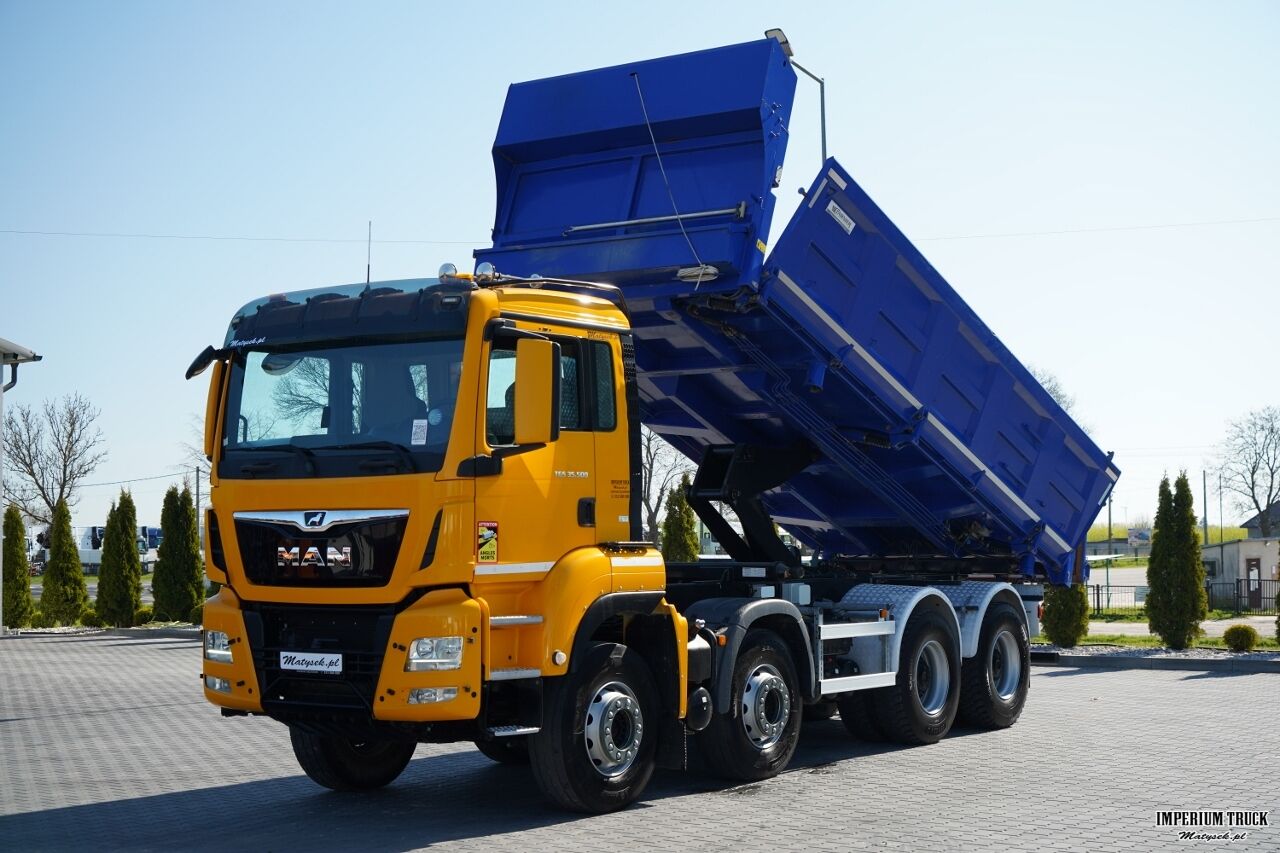 MAN TGS 35.500 / 8x4 / WYWROTKA / HYDROBURTA / BORDMATIK / NAVI / 2019 ROK - Volquete camión: foto 1 MAN TGS 35.500 / 8x4 / WYWROTKA / HYDROBURTA / BORDMATIK / NAVI / 2019 ROK - Volquete camión: foto 1
