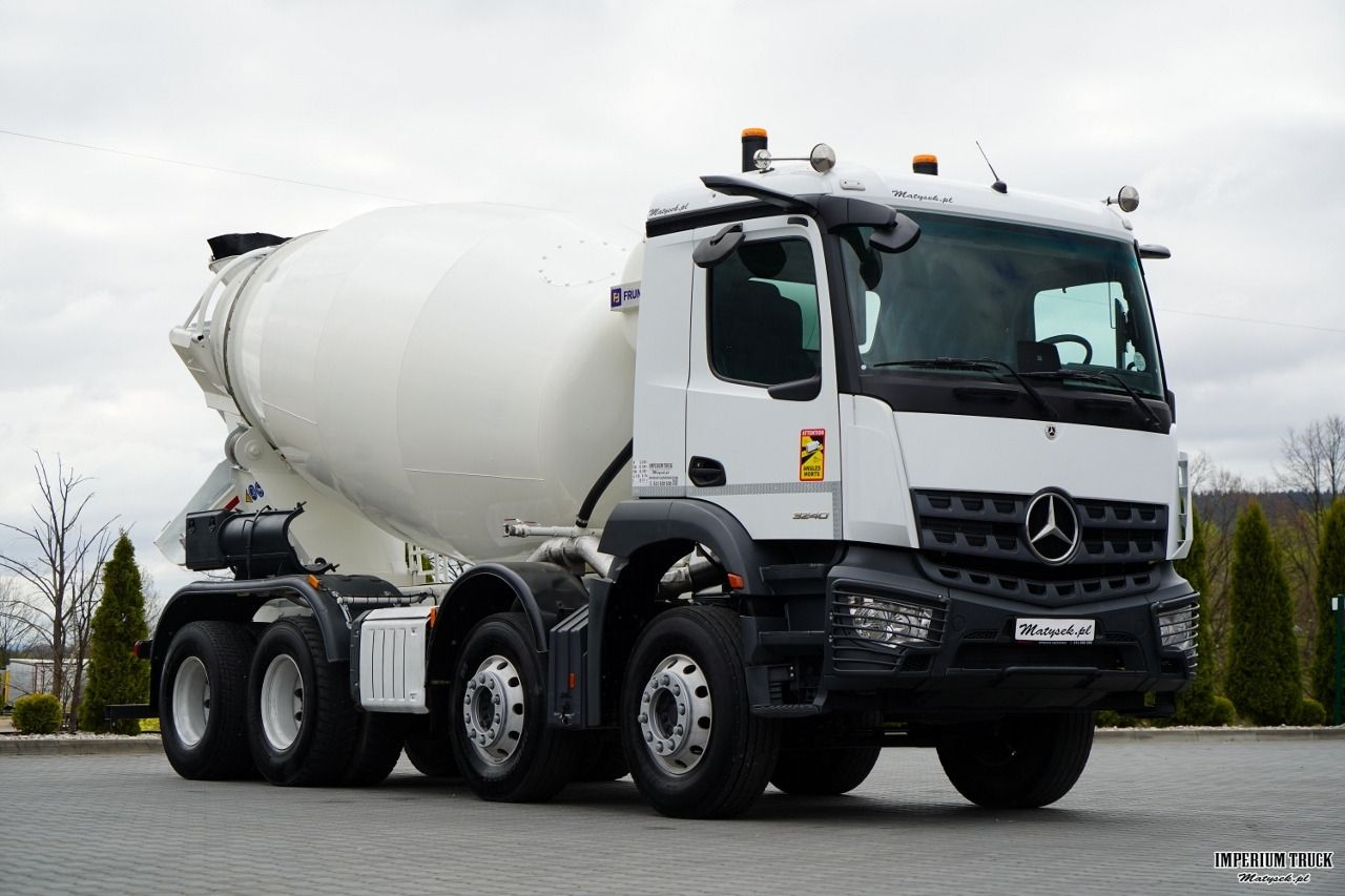 MERCEDES AROCS 3240 / GRUSZKA 9M3 / 8x4 / BETONOMIESZARKA / AUTOMAT / EURO 6/ - Camión hormigonera: foto 1 MERCEDES AROCS 3240 / GRUSZKA 9M3 / 8x4 / BETONOMIESZARKA / AUTOMAT / EURO 6/ - Camión hormigonera: foto 1