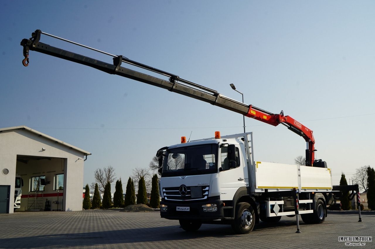 MERCEDES ATEGO / 16 30 / E6 / SKRZYNIOWY + HDS FASSI F 155 / ADR / STEROWANIE RADIOWE - Camión caja abierta, Camión grúa: foto 1 MERCEDES ATEGO / 16 30 / E6 / SKRZYNIOWY + HDS FASSI F 155 / ADR / STEROWANIE RADIOWE - Camión caja abierta, Camión grúa: foto 1
