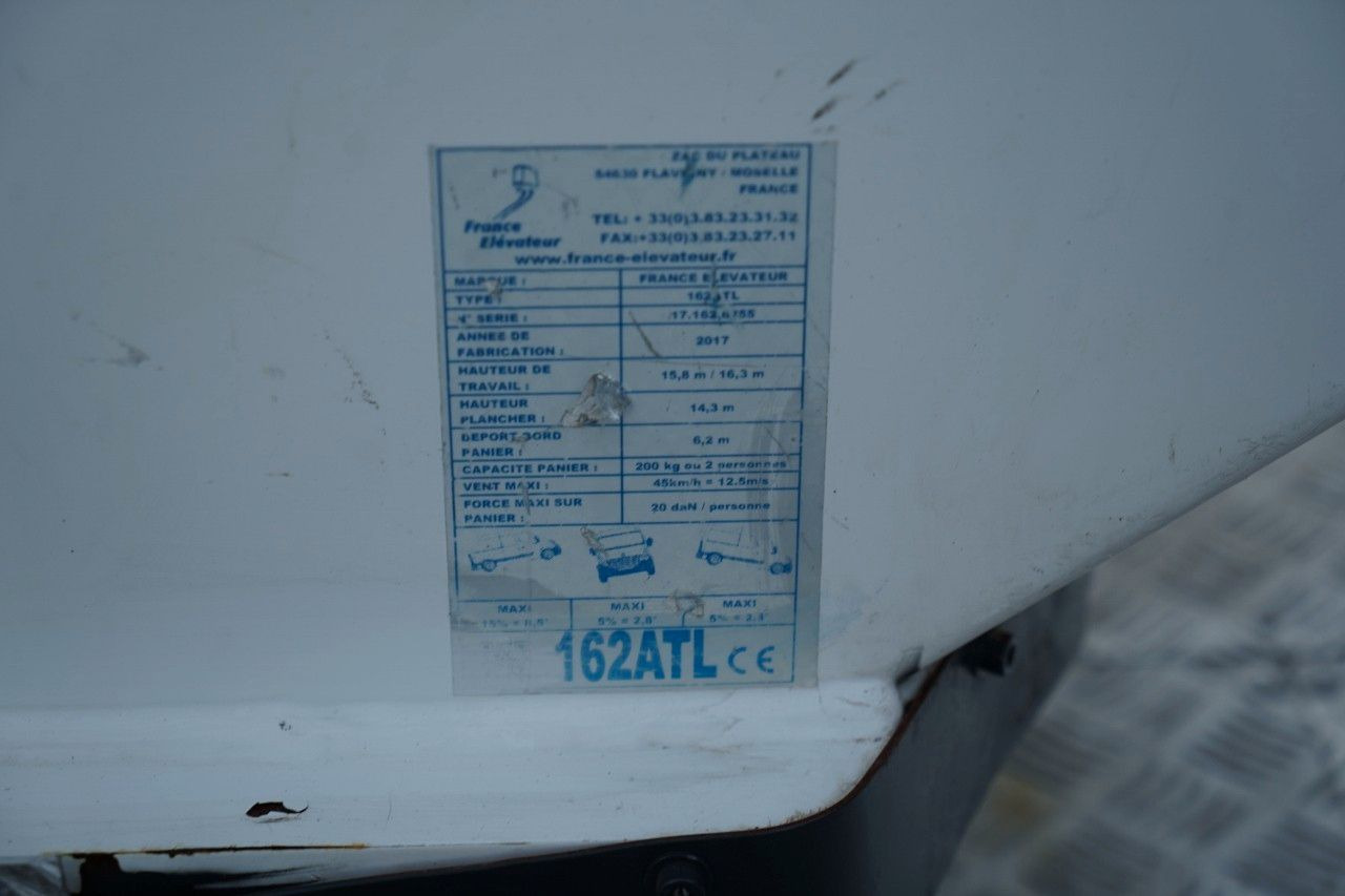 Camión con plataforma elevadora Nissan CABSTAR / ZWYŻKA 16,3 METRÓW / BLIŹNIAK / UDŹWIG: foto 24