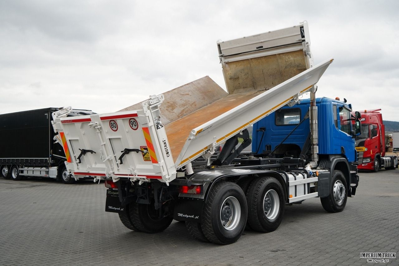 SCANIA P 410 / 6x4 / WYWROTKA 3-STRONNA / 2x HYDROBURTA / BOARDMATIC / AUTOMAT / EURO 6 - Volquete camión: foto 5 SCANIA P 410 / 6x4 / WYWROTKA 3-STRONNA / 2x HYDROBURTA / BOARDMATIC / AUTOMAT / EURO 6 - Volquete camión: foto 5