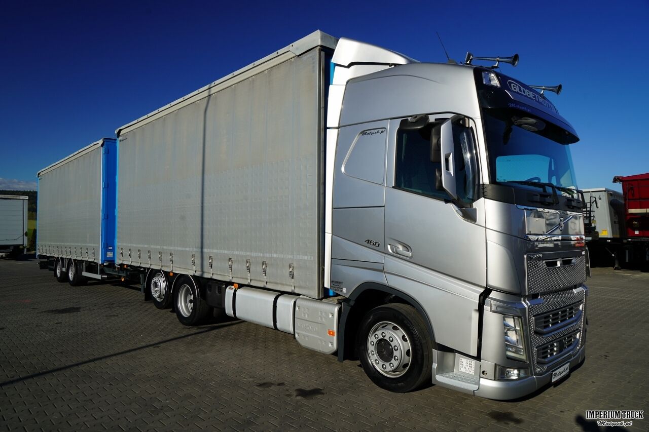 VOLVO FH 460 / TANDEM PRZEJAZDOWY / 120 M3 / KLIMA POSTOJOWA / OŚ PODNOSZONA I SKRĘTNA / MOCNA PODŁOGA / + PRZYCZEPA FRUEHAUF 8.10 M / SAF / - Camión lona: foto 2 VOLVO FH 460 / TANDEM PRZEJAZDOWY / 120 M3 / KLIMA POSTOJOWA / OŚ PODNOSZONA I SKRĘTNA / MOCNA PODŁOGA / + PRZYCZEPA FRUEHAUF 8.10 M / SAF / - Camión lona: foto 2
