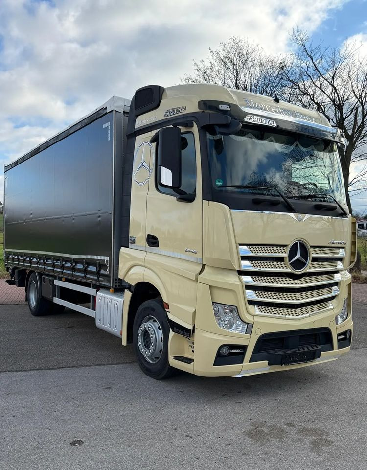 Mercedes-Benz ACTROS 1846 / FIRANKA / WINDA / 18 EUROPALET / AUTOMAT / Z NIEMIEC / 2019 / PRZEBIEG 370 TYŚ KM - Camión lona: foto 1 Mercedes-Benz ACTROS 1846 / FIRANKA / WINDA / 18 EUROPALET / AUTOMAT / Z NIEMIEC / 2019 / PRZEBIEG 370 TYŚ KM - Camión lona: foto 1