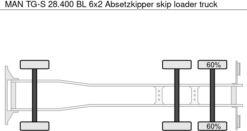 Portacontenedor de cadenas camión MAN TG-S 28.400 BL 6x2 Absetzkipper: foto 9