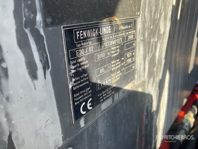 2009 Fenwick-Linde E30/02 3000 kg Electric Forklift - Carretilla elevadora eléctrica: foto 5 2009 Fenwick-Linde E30/02 3000 kg Electric Forklift - Carretilla elevadora eléctrica: foto 5
