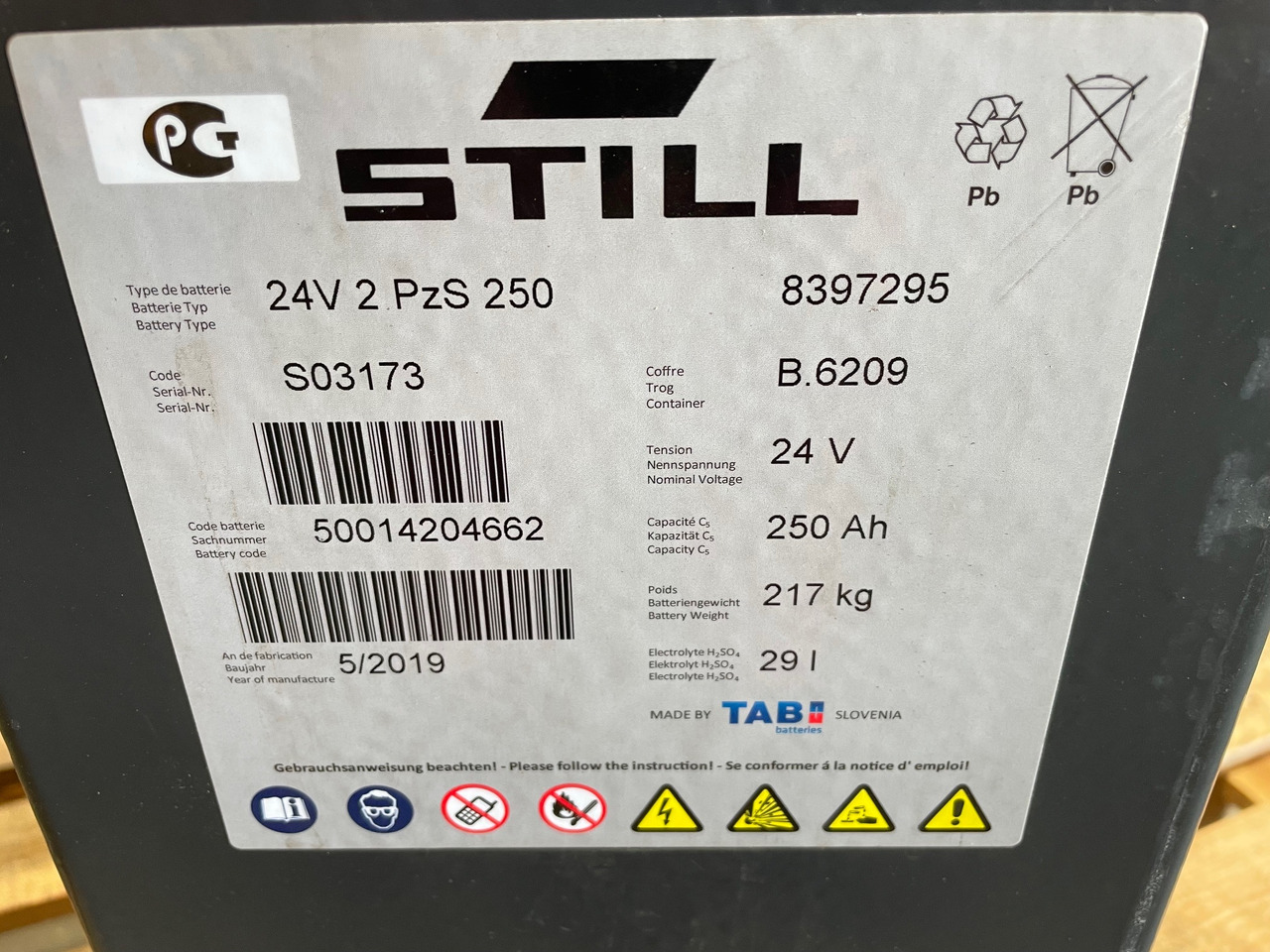 24 Volt I 2PzS 250 - Acumulador para Equipo de manutención: foto 2 24 Volt I 2PzS 250 - Acumulador para Equipo de manutención: foto 2
