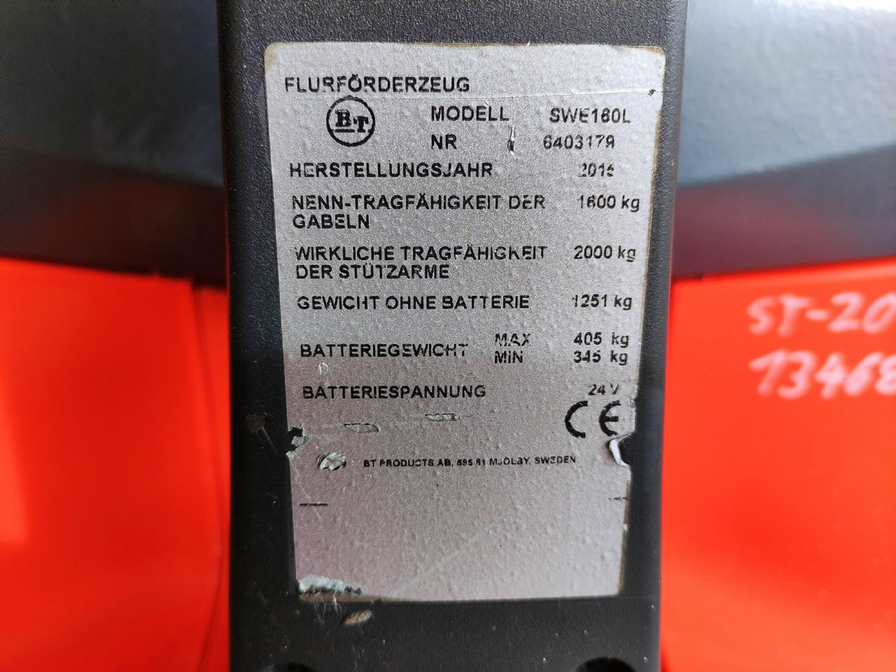 BT SWE160L - Apilador: foto 5 BT SWE160L - Apilador: foto 5