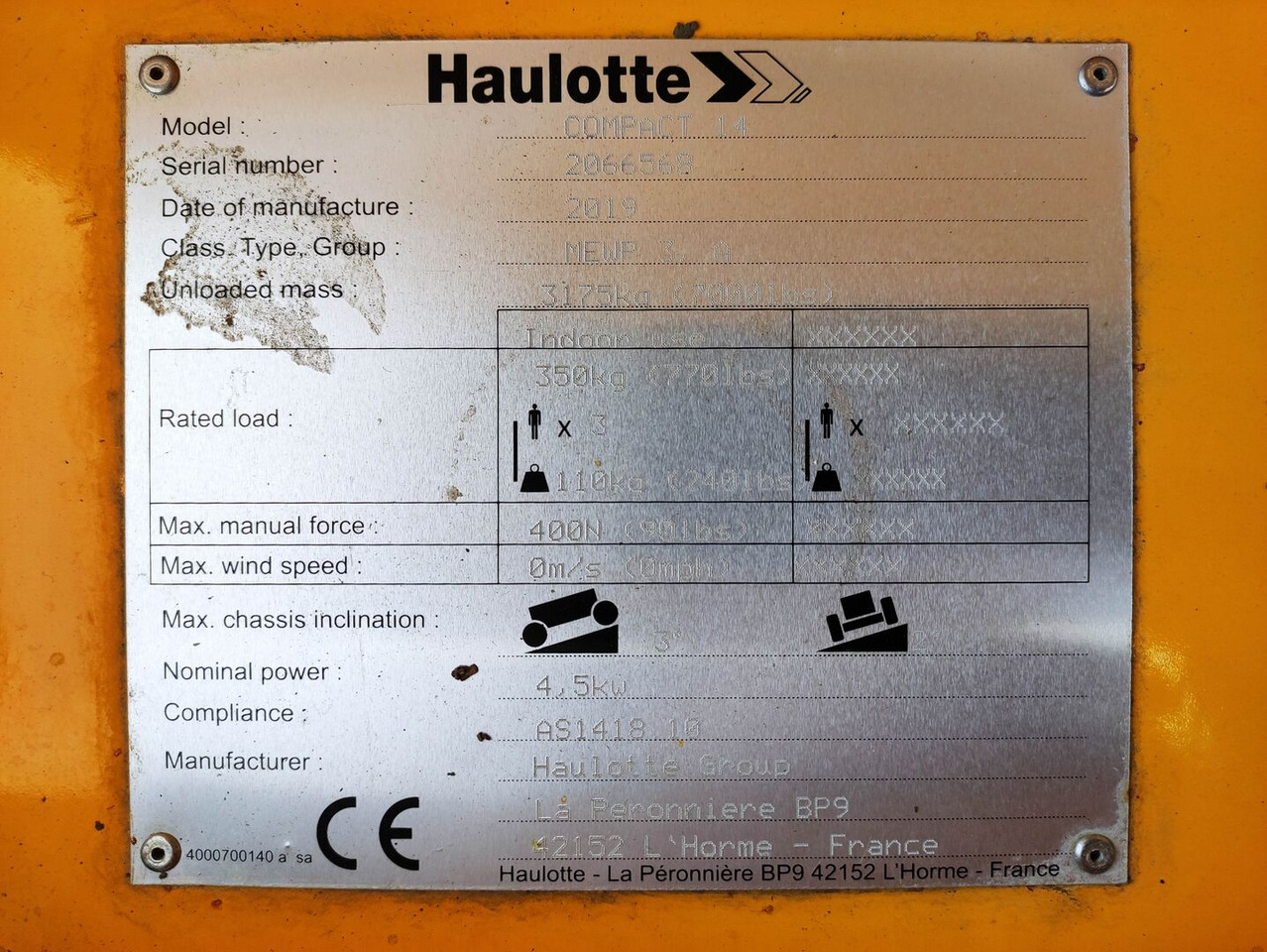 Plataforma de tijeras Haulotte Compact14: foto 6