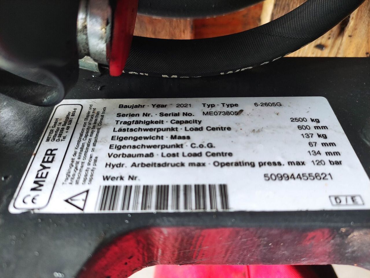 Meyer 6-2605G - Implemento para Carretilla elevadora: foto 5 Meyer 6-2605G - Implemento para Carretilla elevadora: foto 5