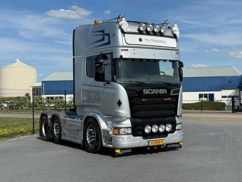 Scania R520 V8 NIEUWE BANDEN, SMARTTACHO 2, FULL AIR, STEERING PUSHER. - Cabeza tractora: foto 1 Scania R520 V8 NIEUWE BANDEN, SMARTTACHO 2, FULL AIR, STEERING PUSHER. - Cabeza tractora: foto 1