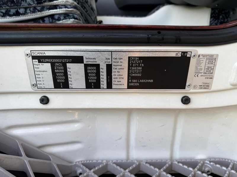 Cabeza tractora Scania R580 VOLLE SHOWTRUCK, VOLLUCHT, OPEN UITLAAT, INTERIEUR.: foto 18