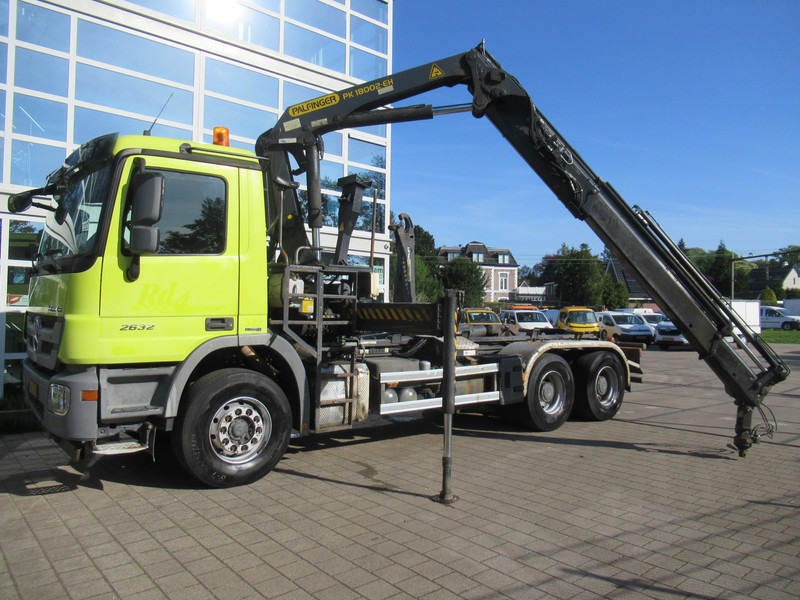 Mercedes-Benz Actros 2632 6X4 Steel + Palfinger PK18002-EH + 20T Haak Hook Haken - Portacontenedore/ Intercambiable camión, Camión grúa: foto 2 Mercedes-Benz Actros 2632 6X4 Steel + Palfinger PK18002-EH + 20T Haak Hook Haken - Portacontenedore/ Intercambiable camión, Camión grúa: foto 2