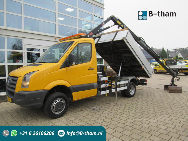 Volkswagen Crafter 50 2.5TDI 80KW HIAB 033 B-2 + Kipper Tipper - Volquete camión, Camión grúa: foto 1 Volkswagen Crafter 50 2.5TDI 80KW HIAB 033 B-2 + Kipper Tipper - Volquete camión, Camión grúa: foto 1