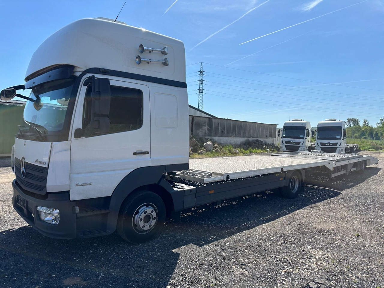 Mercedes-Benz Atego 1024 Flachzug 2-Bett Winde VDI2700 - Portavehículos camión: foto 1 Mercedes-Benz Atego 1024 Flachzug 2-Bett Winde VDI2700 - Portavehículos camión: foto 1