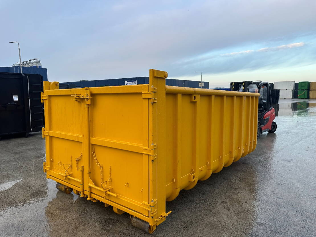 Contenedor de gancho nuevo Sidalco 15 m3 kort met Franse klep deuren: foto 1