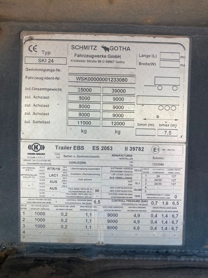 Volquete semirremolque Schmitz Cargobull SKI 24 SL06-7.2 GOTHA SAF ALU: foto 10