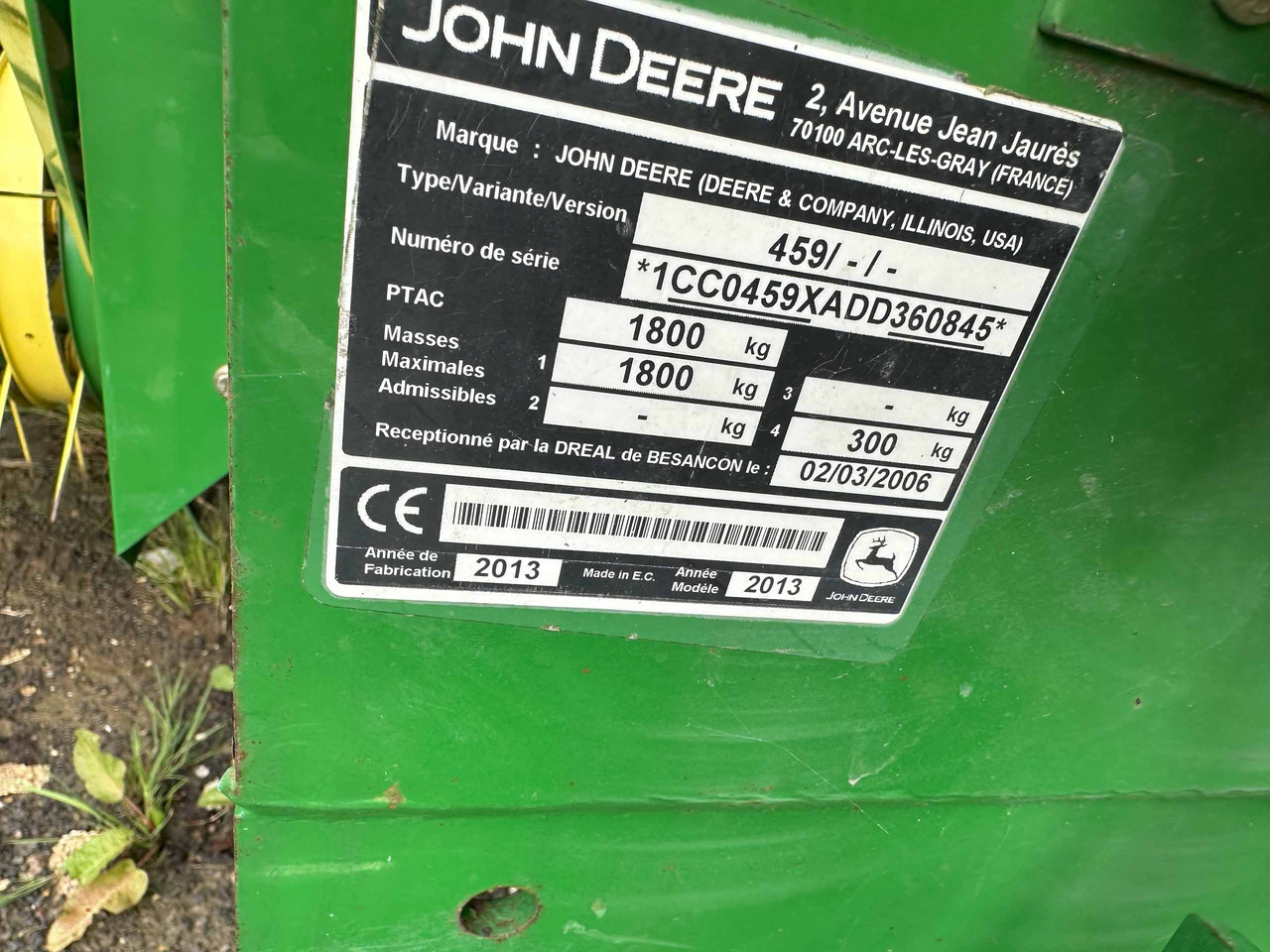 John Deere 459 baler - Empacadora de pacas cuadradas: foto 5 John Deere 459 baler - Empacadora de pacas cuadradas: foto 5