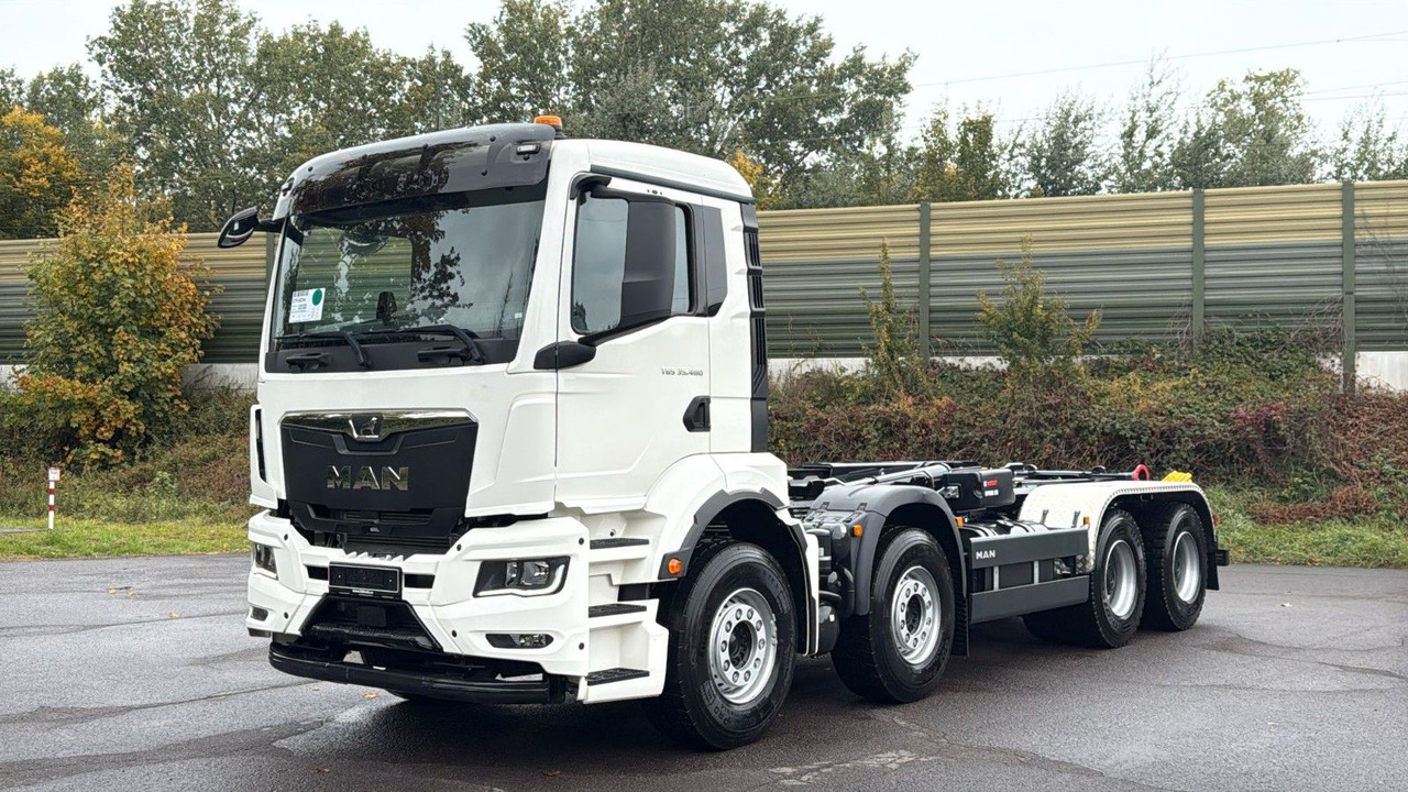 MAN TGS 35.480 8x4 Euro6e Hiab MultLift Abrollkipper - Multibasculante camión, Camión grúa: foto 1 MAN TGS 35.480 8x4 Euro6e Hiab MultLift Abrollkipper - Multibasculante camión, Camión grúa: foto 1