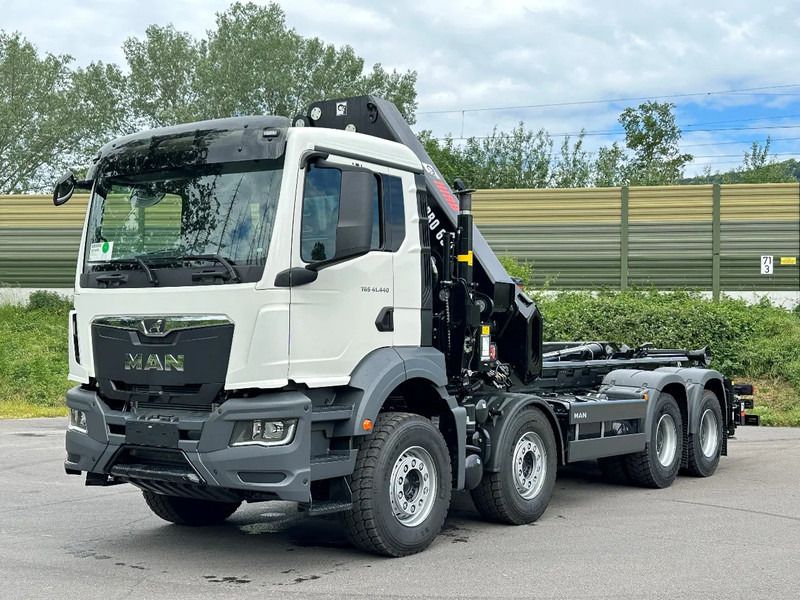 MAN TGS 41.440 MAN TGS 41.440 8x4 Abrollkipper + Kran HIAB 658E6 - Multibasculante camión, Camión grúa: foto 2 MAN TGS 41.440 MAN TGS 41.440 8x4 Abrollkipper + Kran HIAB 658E6 - Multibasculante camión, Camión grúa: foto 2