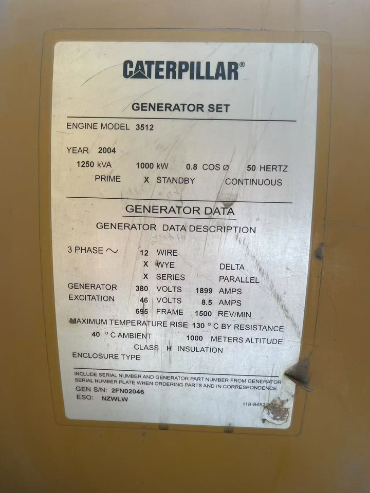 CATPILLAR 3512 - Herramienta/ Equipo: foto 4 CATPILLAR 3512 - Herramienta/ Equipo: foto 4