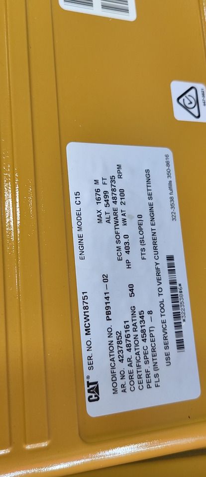 Caterpillar C15 - Motor para Maquinaria de construcción: foto 3 Caterpillar C15 - Motor para Maquinaria de construcción: foto 3