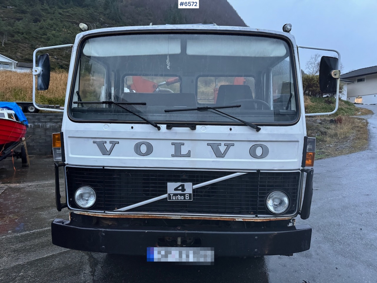 1980 Volvo F408 Turbo 6 4x2 w/ crane - Camión caja abierta, Camión grúa: foto 4 1980 Volvo F408 Turbo 6 4x2 w/ crane - Camión caja abierta, Camión grúa: foto 4