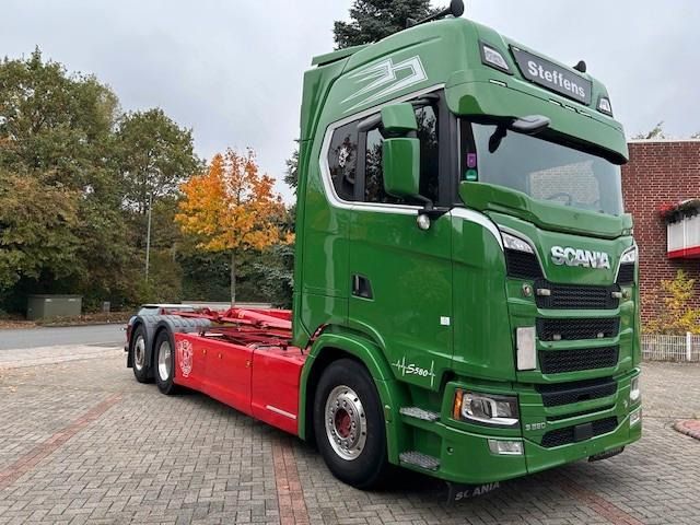 Scania S580 V8 MEILLER Abroller mit Lift+Lenkachse 6x2 - Multibasculante camión: foto 1 Scania S580 V8 MEILLER Abroller mit Lift+Lenkachse 6x2 - Multibasculante camión: foto 1