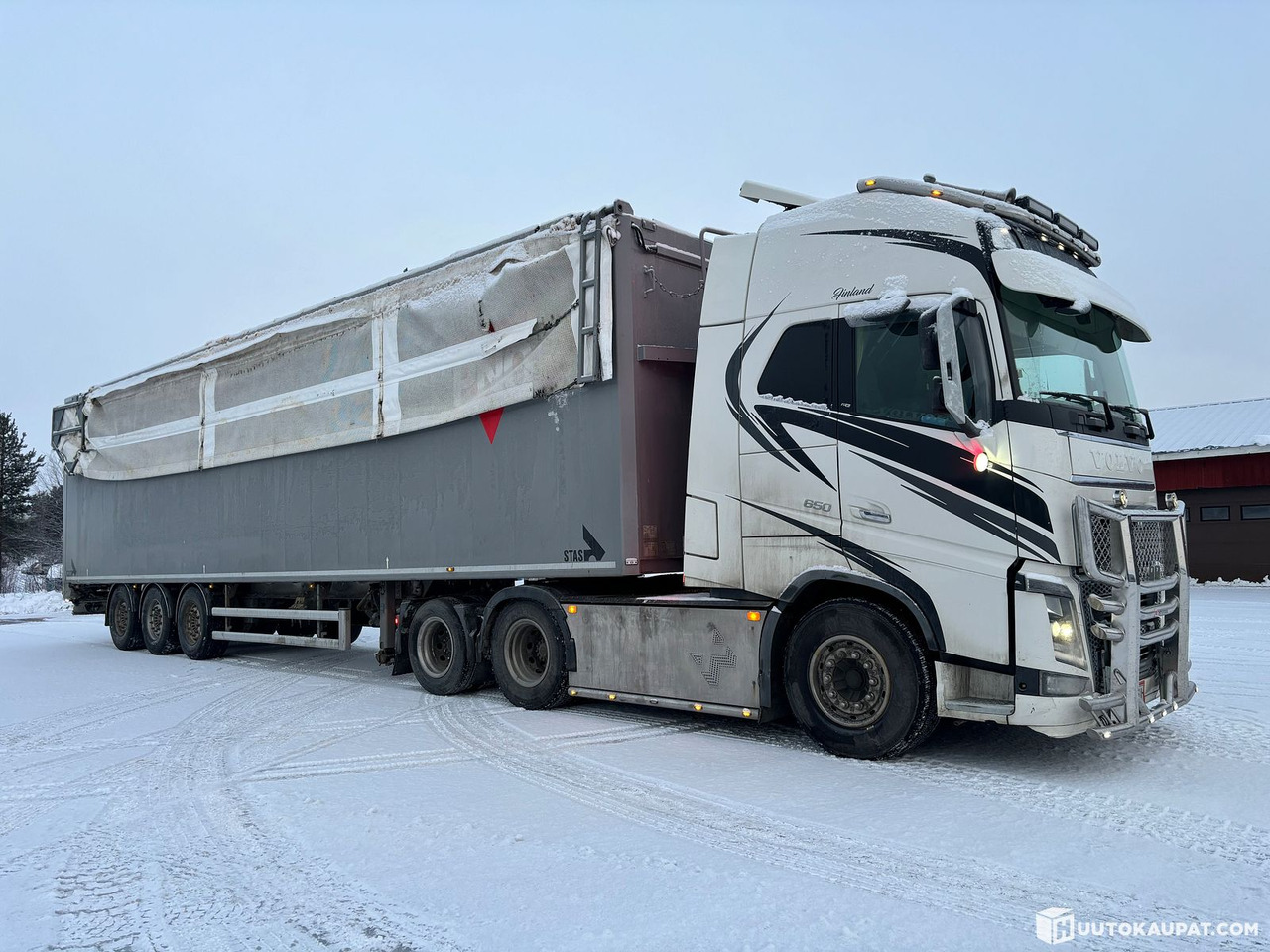 Volvo FH 650 6x2, 2016 tractor + STAS 300Szx walking-floor semi-trailer, Pello - Cabeza tractora, Piso movil semirremolque: foto 1 Volvo FH 650 6x2, 2016 tractor + STAS 300Szx walking-floor semi-trailer, Pello - Cabeza tractora, Piso movil semirremolque: foto 1
