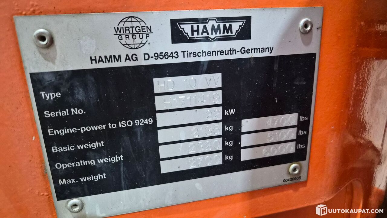 Hamm HD 10, 2008, two-drum roller, Tuusula - Apisonadora de asfalto: foto 5 Hamm HD 10, 2008, two-drum roller, Tuusula - Apisonadora de asfalto: foto 5