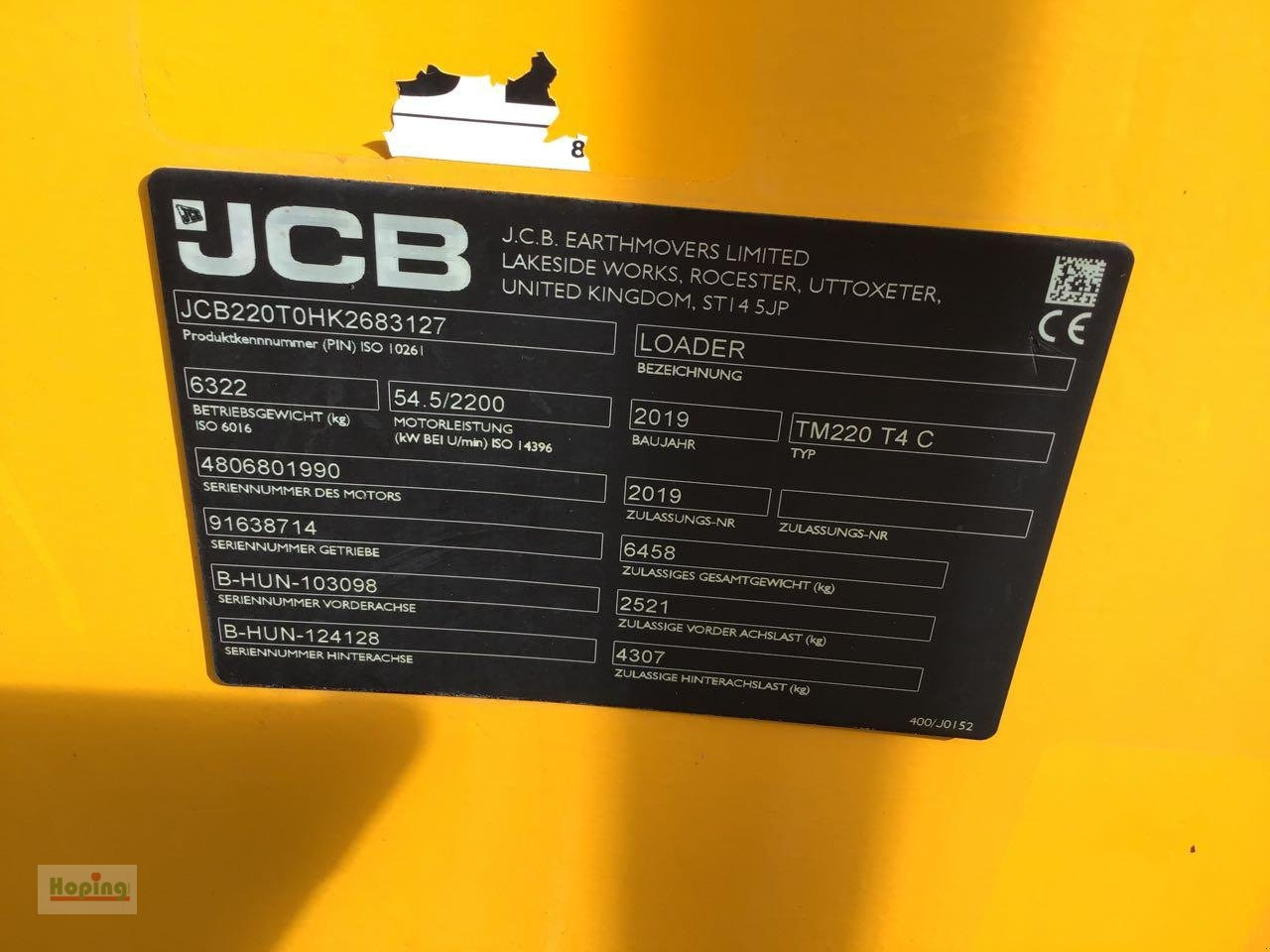 Cargadora de ruedas JCB TM220: foto 13