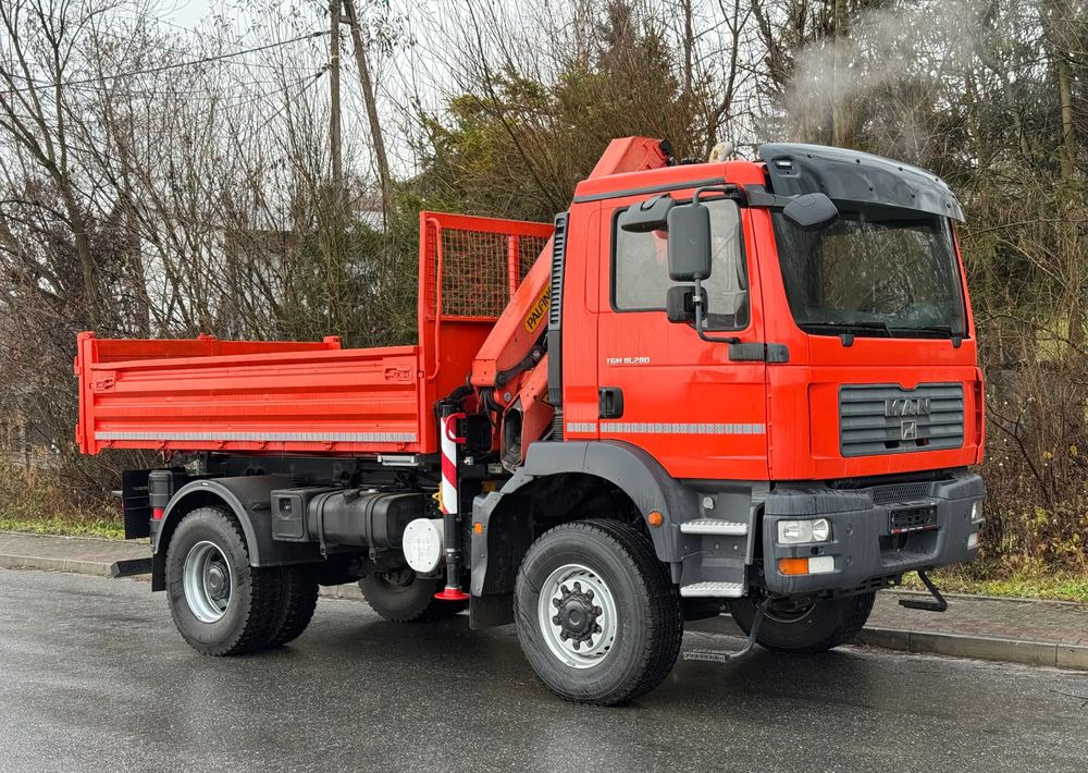 MAN * TGM 18-280 MAN 4x4 HDS Palfinger PK10500 * Kiper Wywrotka * Bardzo Dobry Stan - Volquete camión: foto 2 MAN * TGM 18-280 MAN 4x4 HDS Palfinger PK10500 * Kiper Wywrotka * Bardzo Dobry Stan - Volquete camión: foto 2