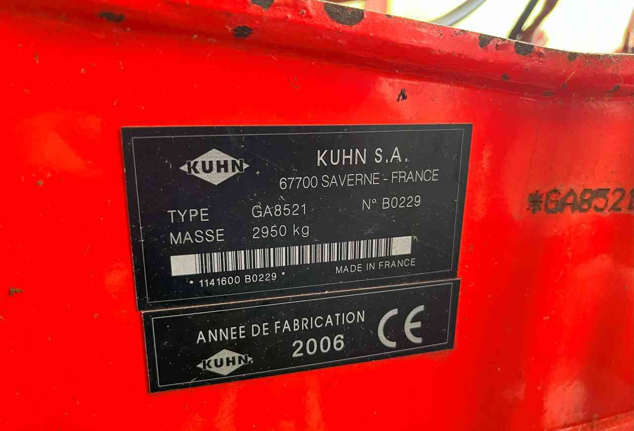Kuhn GA 8521 zwadhark zwiller rugger rake weidebouwmachines - Henificadora: foto 5 Kuhn GA 8521 zwadhark zwiller rugger rake weidebouwmachines - Henificadora: foto 5