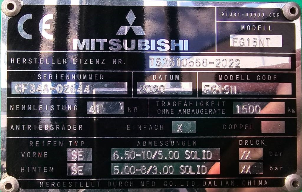 Carretilla elevadora de gas Mitsubishi FG 15 NT: foto 14