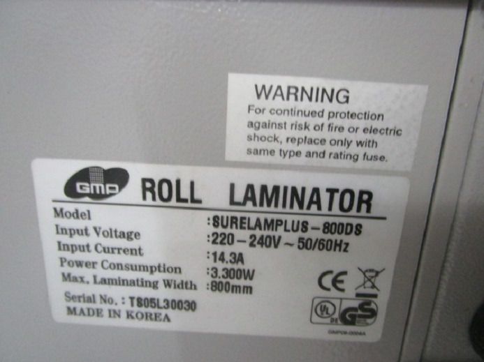 ROLL LAMINATOR GMP SURELAMPLUS-800DS - Plastificadora: foto 5 ROLL LAMINATOR GMP SURELAMPLUS-800DS - Plastificadora: foto 5