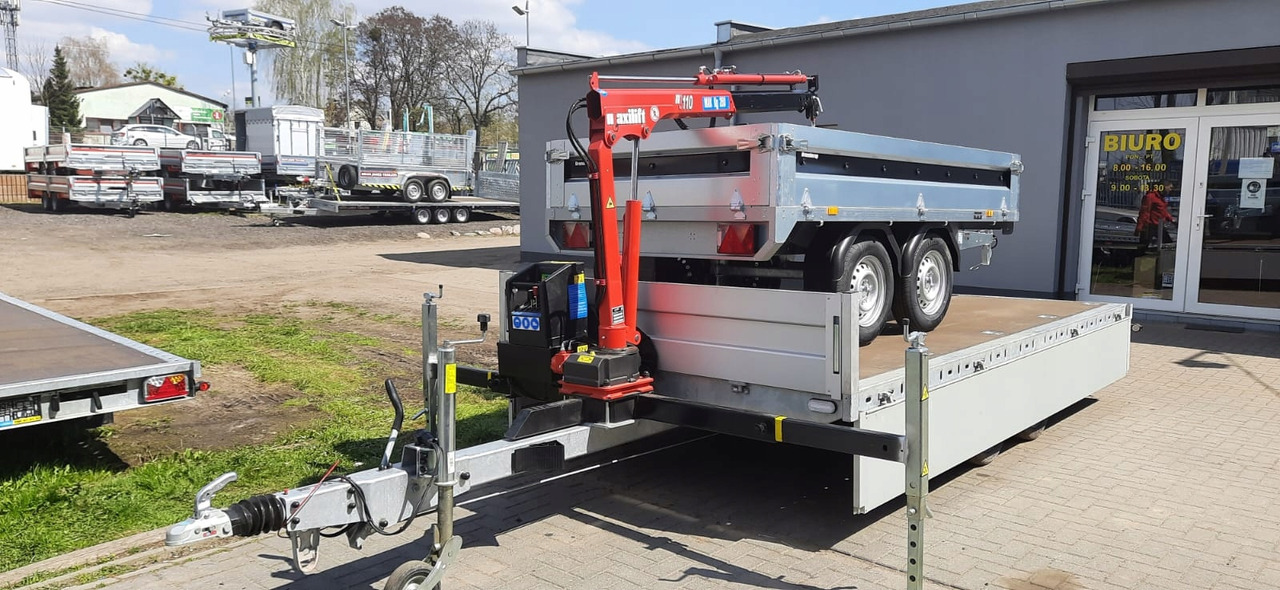 PRZYCZEPA PLATFORMA Z DŹWIGIEM HDS MAXILIFT 110 / PLATFORM TRAILER WITH HDS MAXILIFT 110 CRANE - Remolque plataforma/ Caja abierta: foto 3 PRZYCZEPA PLATFORMA Z DŹWIGIEM HDS MAXILIFT 110 / PLATFORM TRAILER WITH HDS MAXILIFT 110 CRANE - Remolque plataforma/ Caja abierta: foto 3